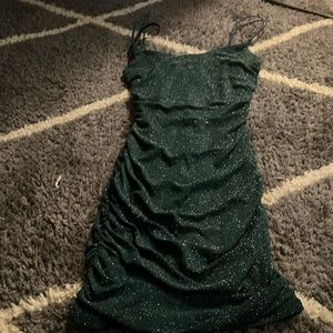 green sparkly tight dress